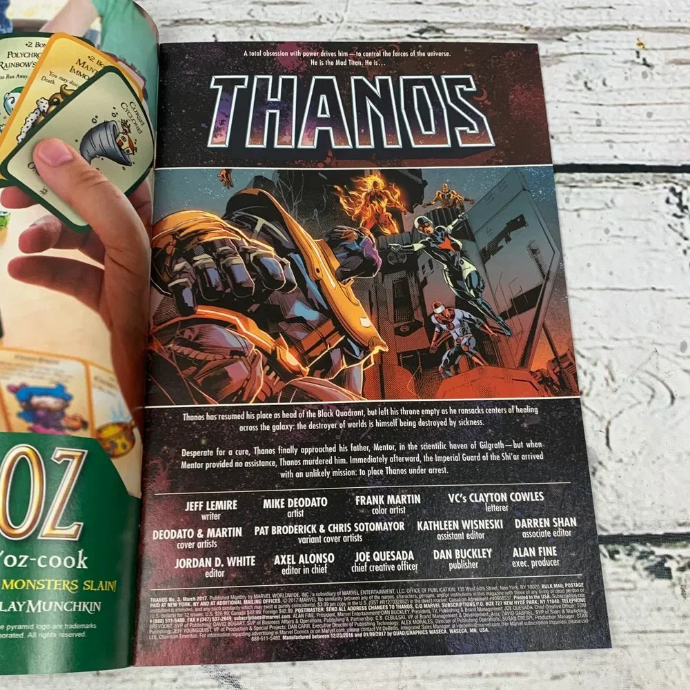 Marvel Thanos #3 Comic Book Digital‎ Edition Bonus Lemire Deodato Martin 2016